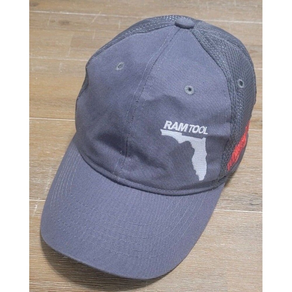 Ram Tool Milwaukee Gray Mesh Trucker Hat Cap Adjust Snapback M18 Fuel Florida